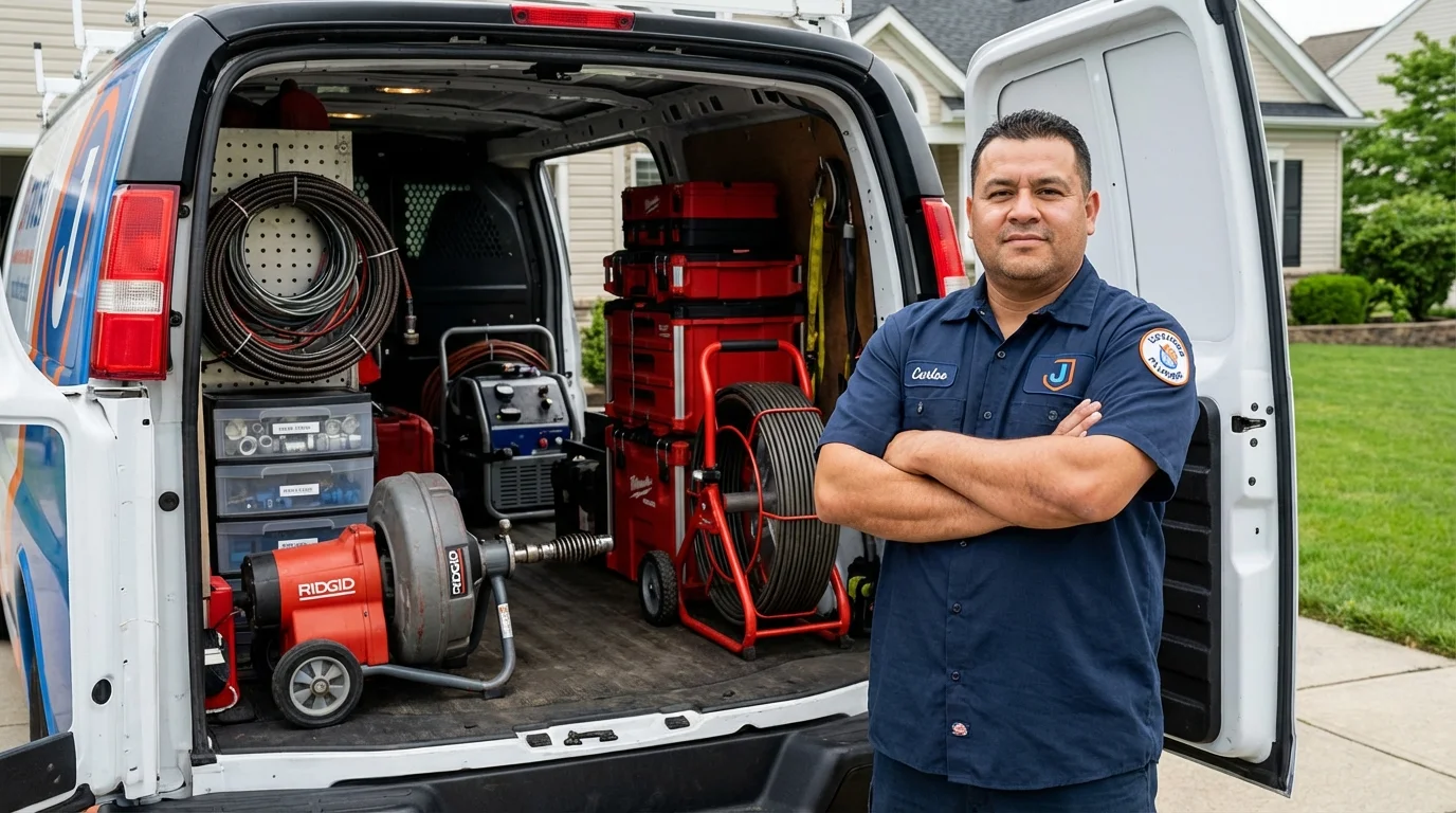 Professional drain cleaning equipment and Johns Plumbing LLC plumber in Torrance