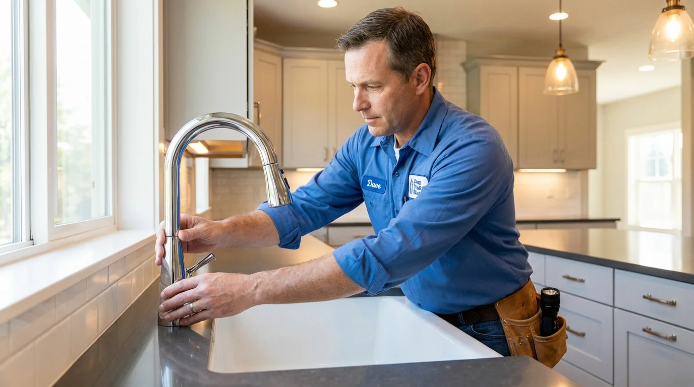 Kitchen faucet installation by Johns Plumbing LLC in Torrance