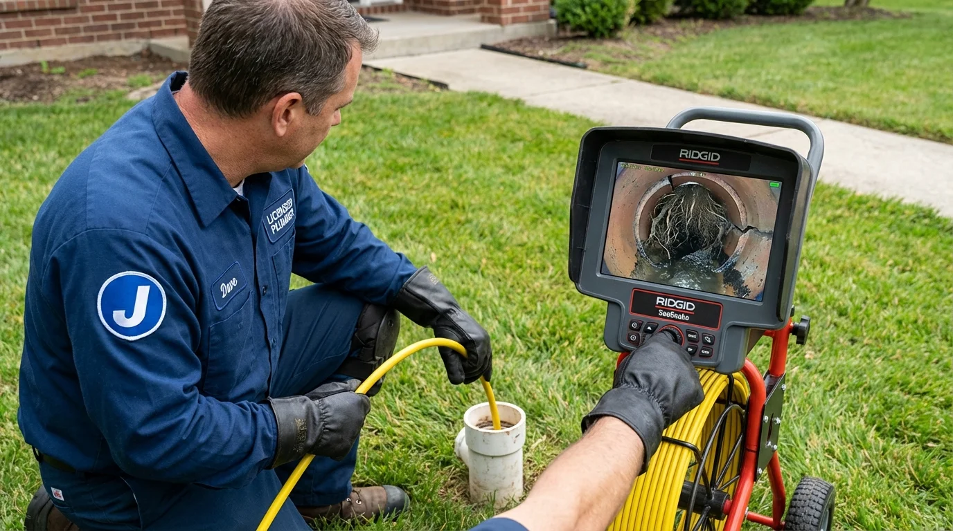 Sewer camera inspection being performed by Johns Plumbing LLC in Torrance